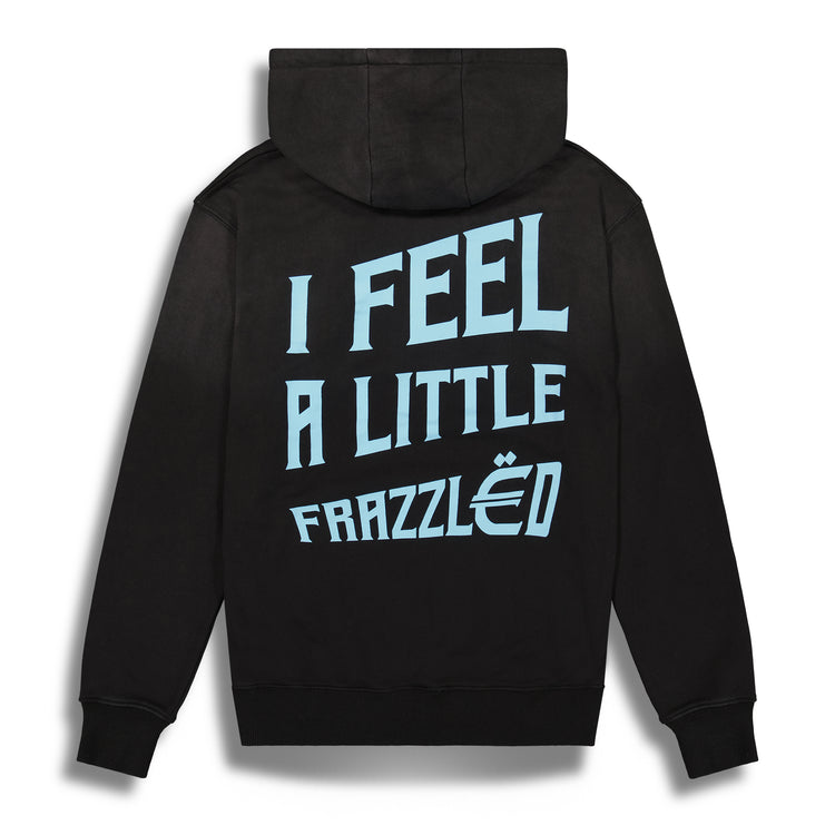 Black Washed Frazzled Hoodie - EXCLSV