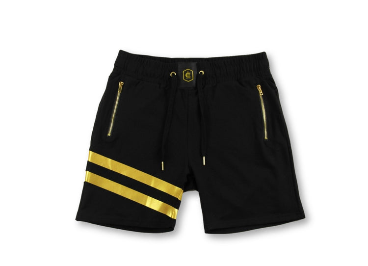 Two Stripe Black Shorts - EXCLSV