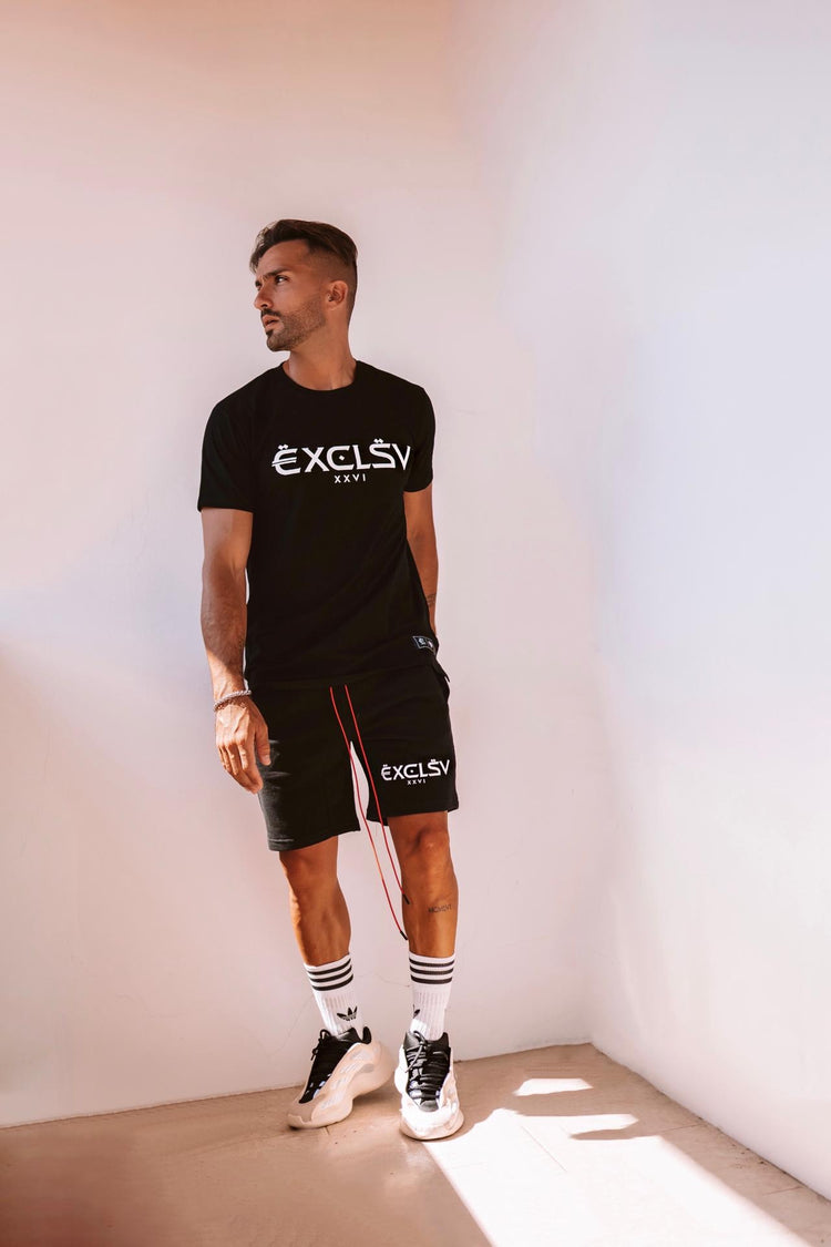White Variation Logo Shorts - EXCLSV