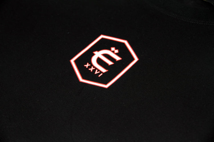 Black Big Logo Racer T-shirt - EXCLSV