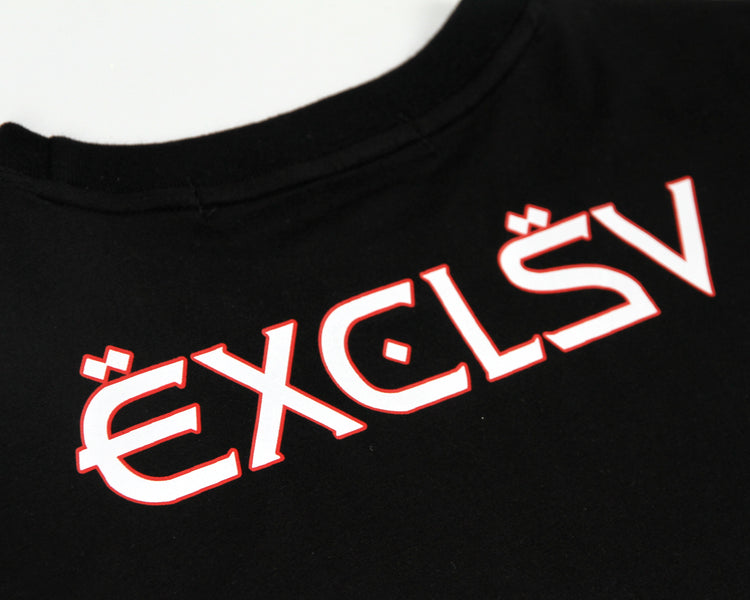 Black Oversized Logo T-Shirt - EXCLSV XXVI