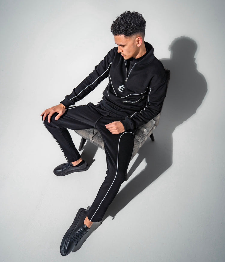 Black & White Strada Sweatpants - EXCLSV
