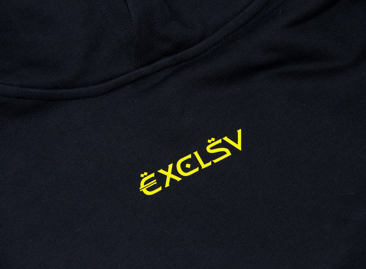Kids Black & Yellow Hoodie - EXCLSV