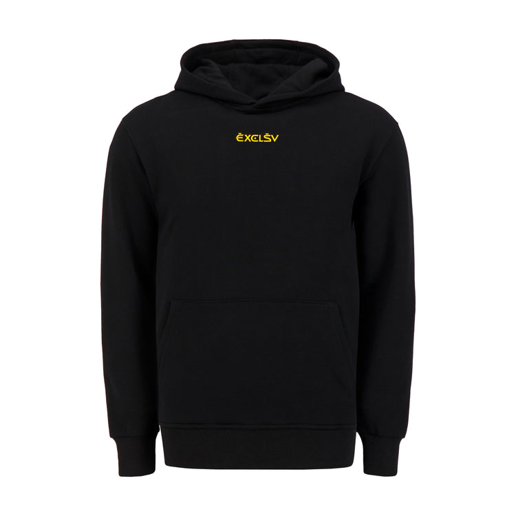 Black & Yellow Classic Logo Hoodie - EXCLSV