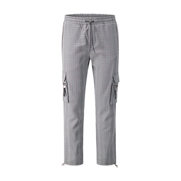 Grey Plaid Cargo Pants – EXCLSV XXVI